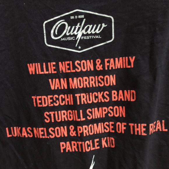 Outlaw Music Festival Willie Nelson T-Shirt Small - Picture 6 of 6